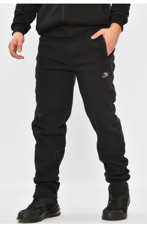 Спортивные штаны мужские на флисе тёмно-синего цвета 4 208404C