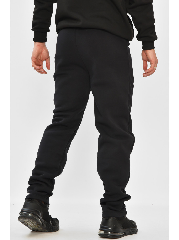 Спортивные штаны мужские на флисе тёмно-синего цвета 4 208404C