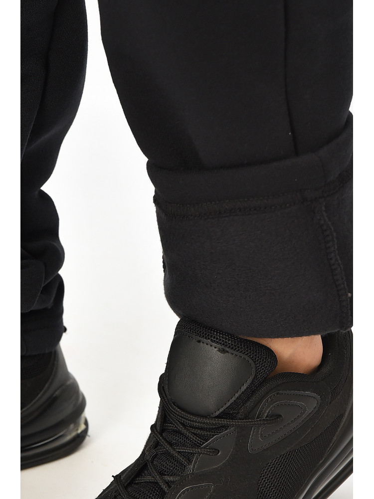 Спортивные штаны мужские на флисе тёмно-синего цвета 4 208404C