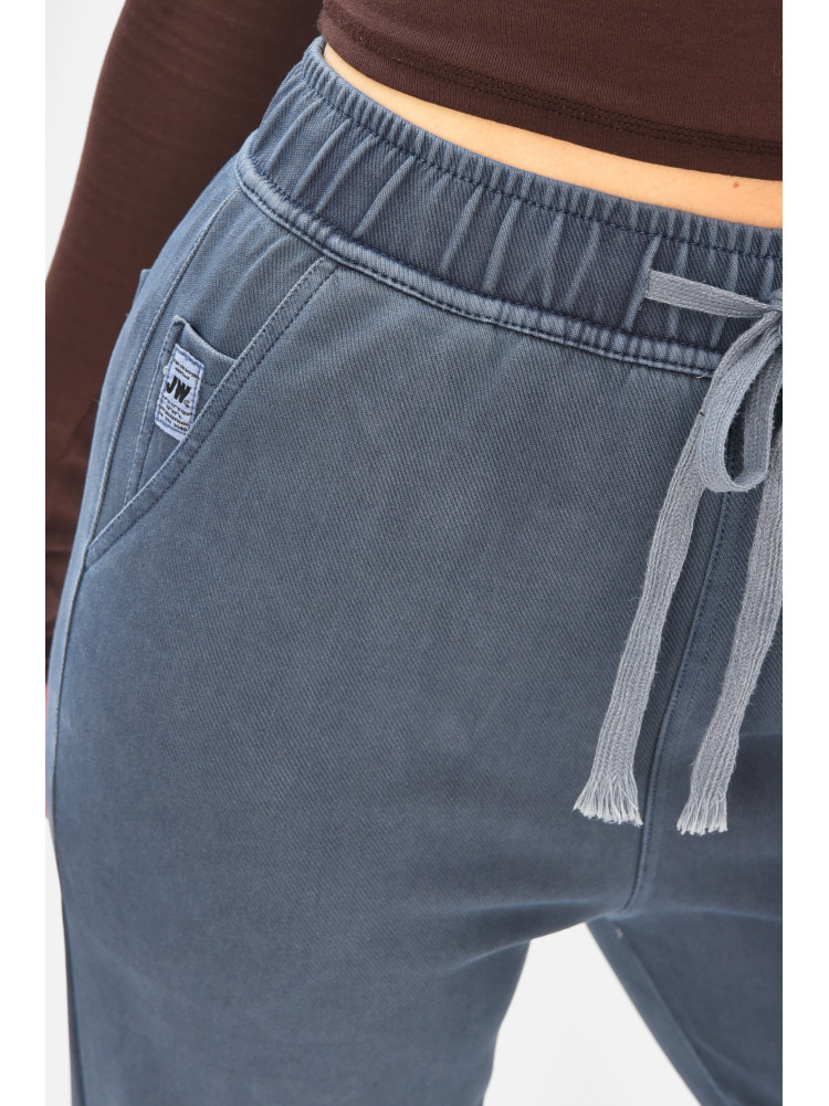 Штани жіночі однотонні темно-синього кольору 571-4 208405C