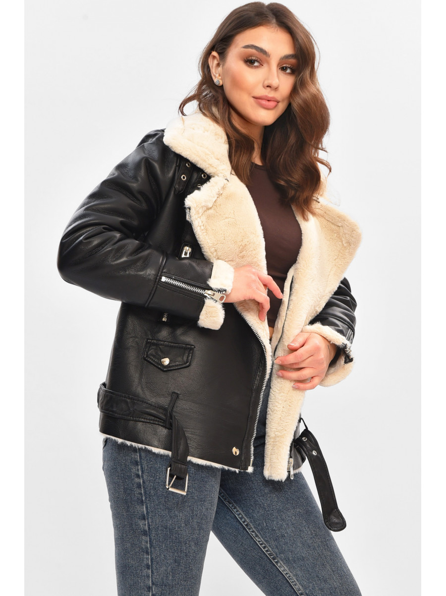 Дублянка жіноча чорно-білого кольору 908 208406C