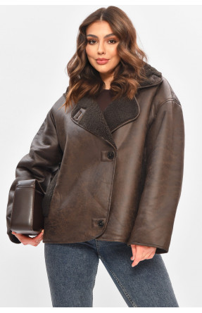 Дублянка жіноча шоколадного кольору 242 208408C Дублянка жіноча шоколадного кольору 242 208408C