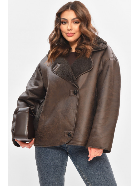 Дублянка жіноча шоколадного кольору 242 208408C