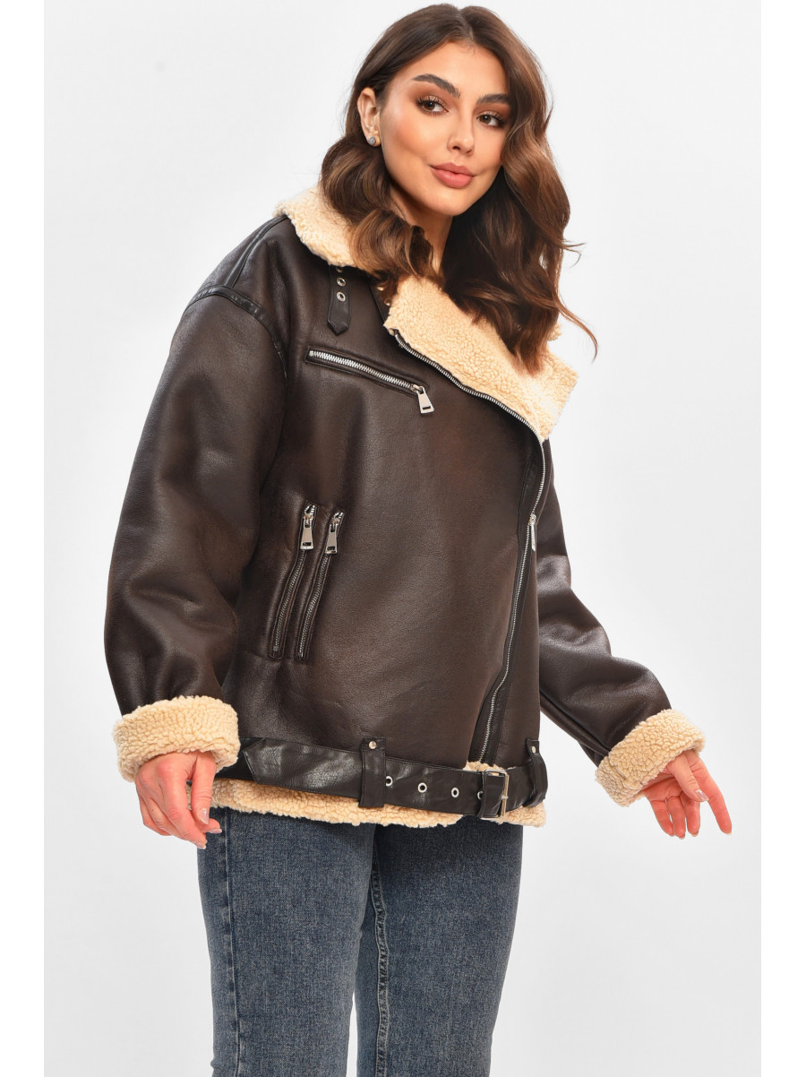 Дублянка жіноча коричнивого кольору 264 208409C