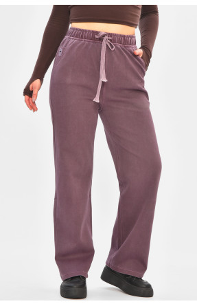 Штани жіночі однотонні темно-фіолетового кольору 571-4 208411C Штани жіночі однотонні темно-фіолетового кольору 571-4 208411C
