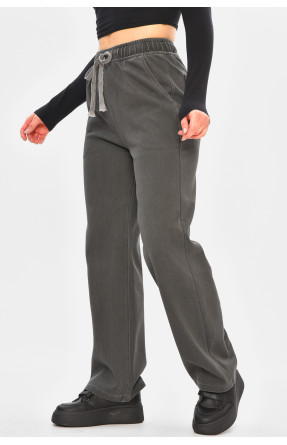 Штани жіночі однотонні темно-сірого кольору 571-4 208413C Штани жіночі однотонні темно-сірого кольору 571-4 208413C