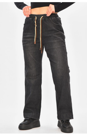 Джинси жіночі на штучному хутрі чорного кольору 976-2А 208415C