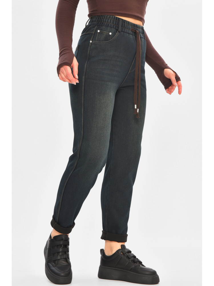 Джинси жіночі однотонні темно-синього кольору 773-1В 208416C