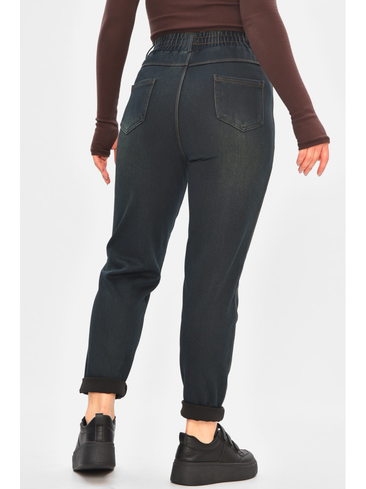 Джинси жіночі однотонні темно-синього кольору 773-1В 208416C