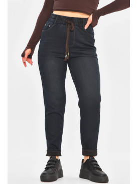 Джинси жіночі однотонні темно-синього кольору 773-1А 208417C Джинси жіночі однотонні темно-синього кольору 773-1А 208417C