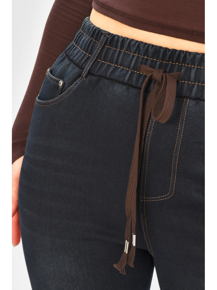 Джинси жіночі однотонні темно-синього кольору 773-1А 208417C