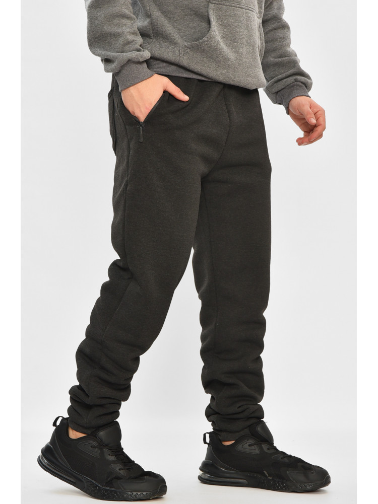 Спортивные штаны мужские на флисе черного цвета А924-9 208418C