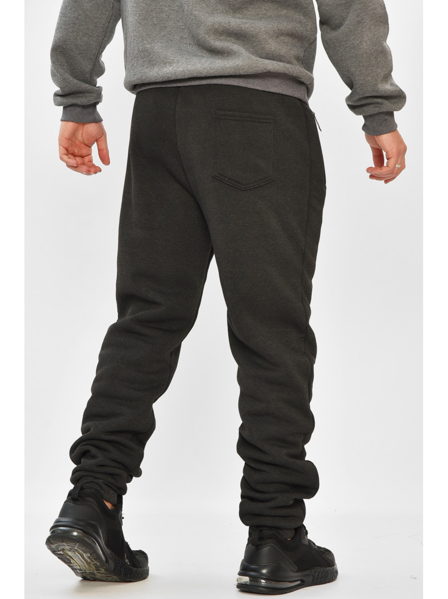 Спортивные штаны мужские на флисе черного цвета А924-9 208418C