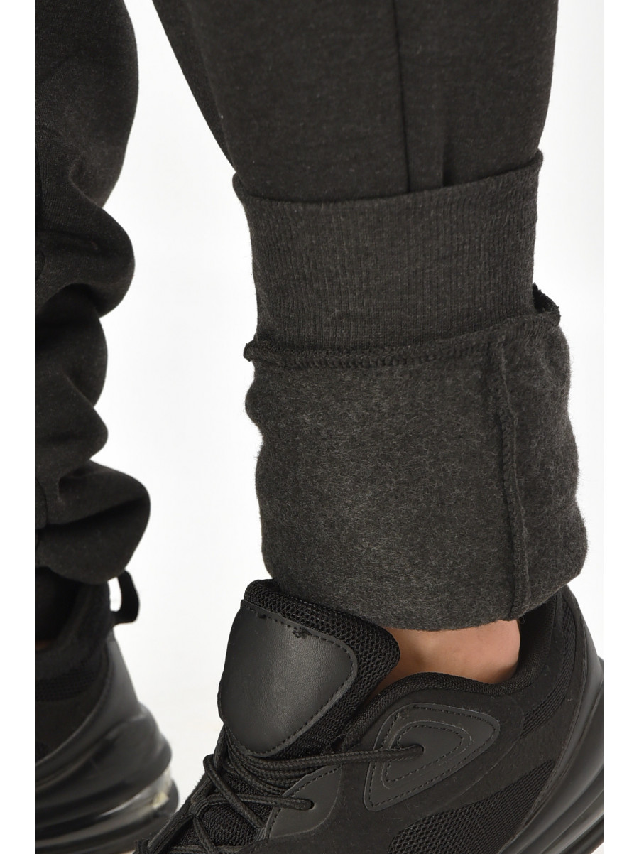 Спортивные штаны мужские на флисе черного цвета А924-9 208418C