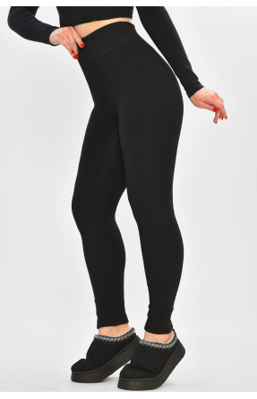 Лосини жіночі на штучному хутрі чорного кольору А940 208419C