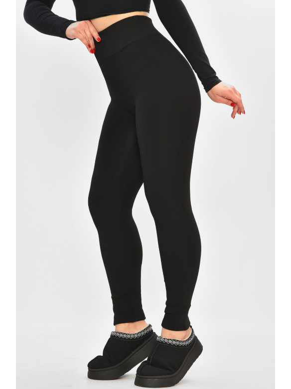 Лосини жіночі на штучному хутрі чорного кольору А940 208419C