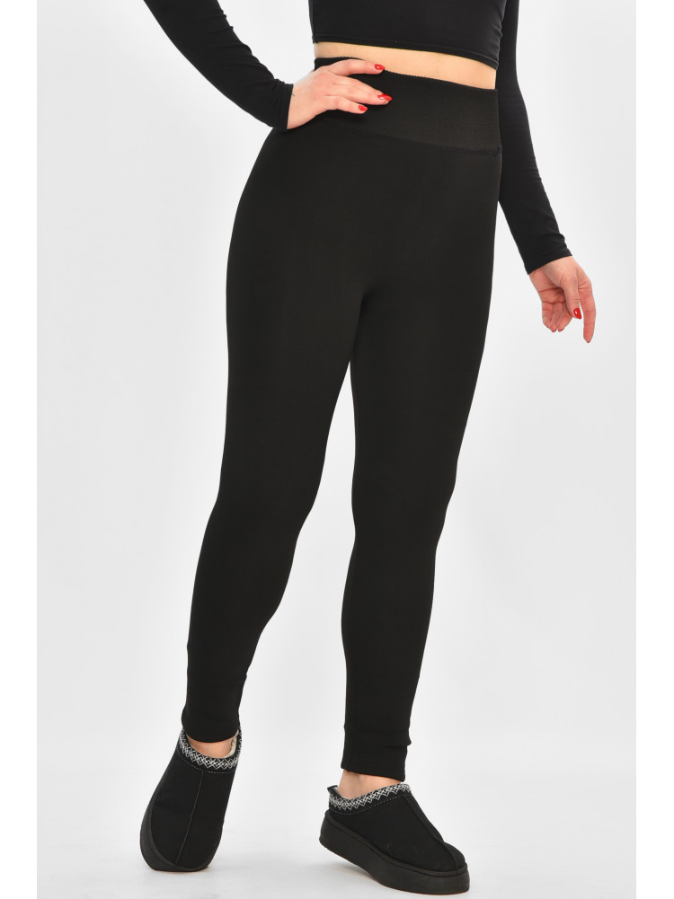 Лосини жіночі на штучному хутрі чорного кольору А940 208419C