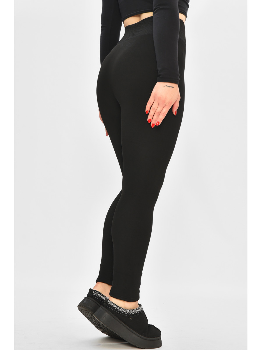 Лосини жіночі на штучному хутрі чорного кольору А940 208419C