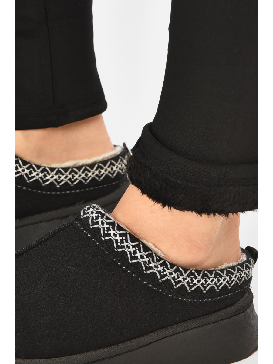 Лосини жіночі на штучному хутрі чорного кольору А940 208419C