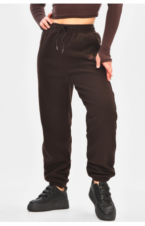 Спортивные штаны женские на флисе тёмно-коричневого цвета А2109-2 208421C Спортивные штаны женские на флисе тёмно-коричневого цвета А2109-2 208421C