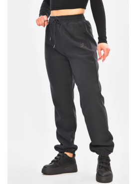 Спортивные штаны женские на флисе тёмно-синего цвета А2109-2 208422C