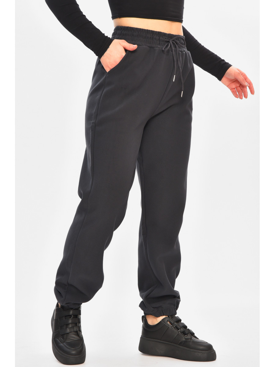 Спортивні штани жіночі на флісі темно-синього кольору А2109-2 208422C