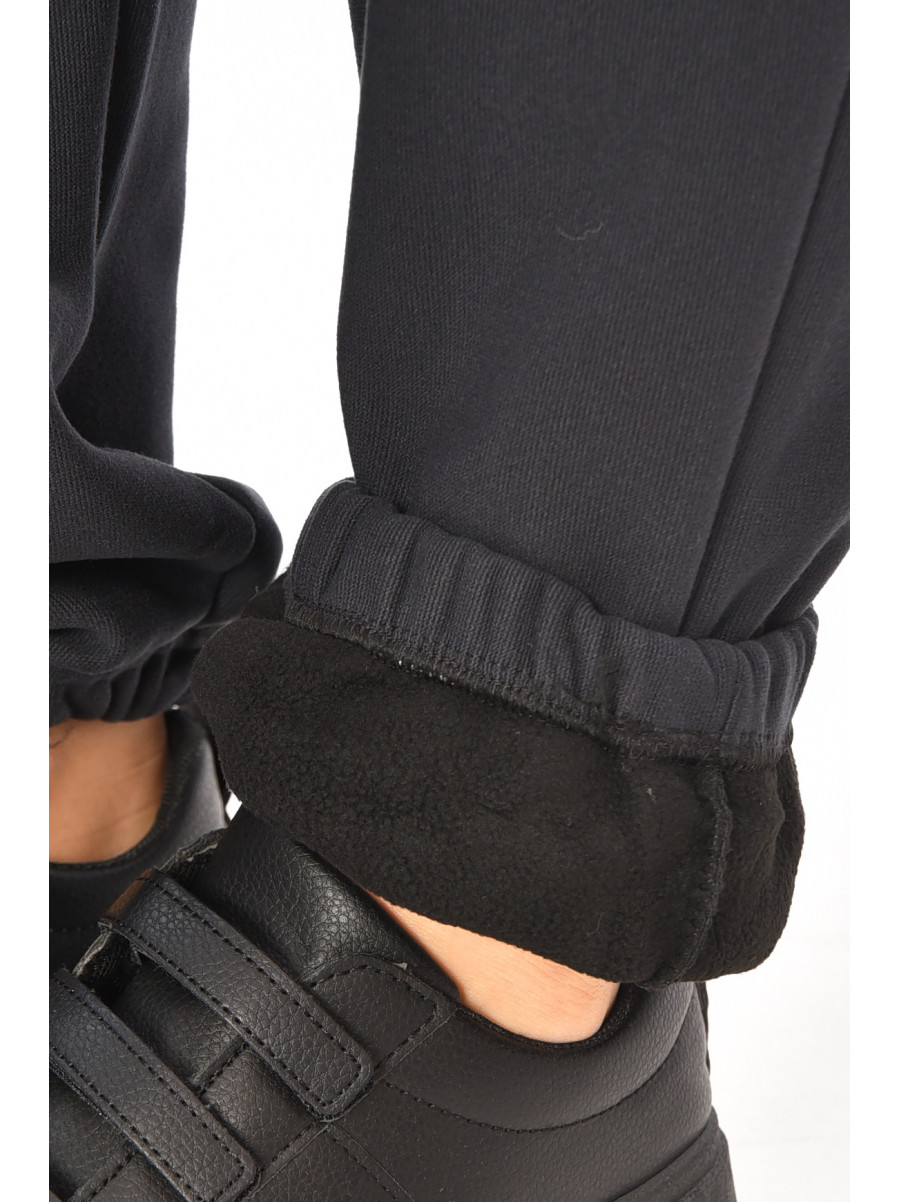 Спортивні штани жіночі на флісі темно-синього кольору А2109-2 208422C