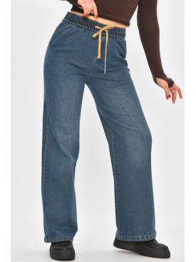 Джинси жіночі однотонні темно-синього кольору 9134 208424C Джинси жіночі однотонні темно-синього кольору 9134 208424C