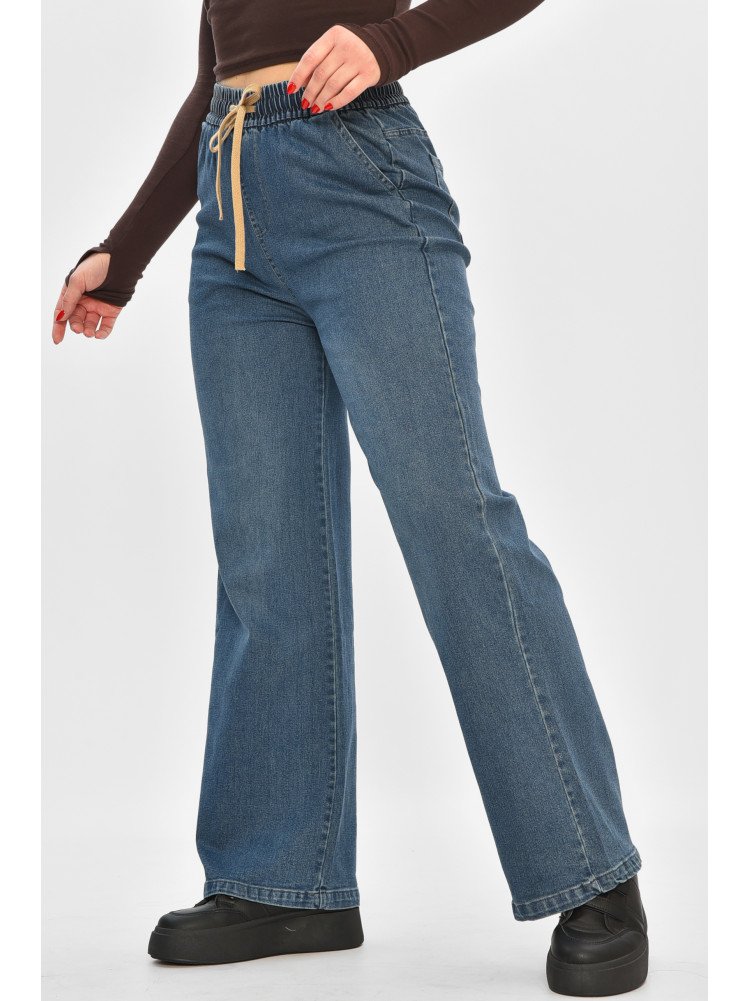 Джинси жіночі однотонні темно-синього кольору 9134 208424C