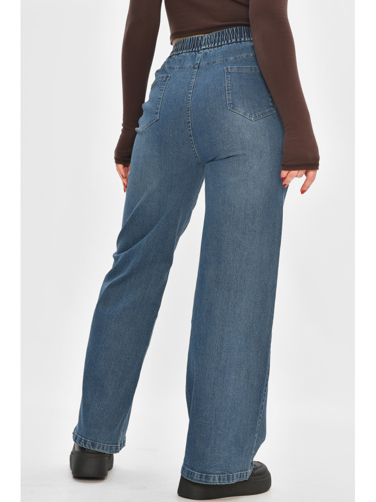 Джинси жіночі однотонні темно-синього кольору 9134 208424C