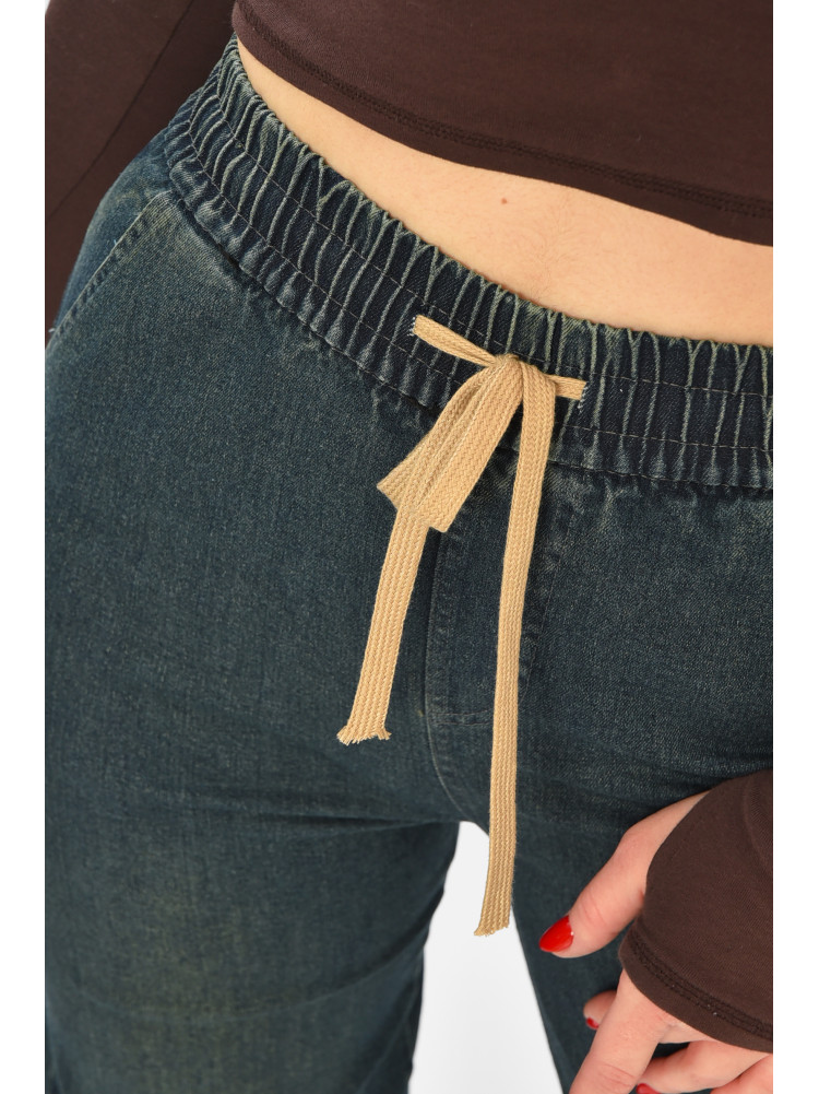 Джинси жіночі однотонні темно-синього кольору 9134 208425C