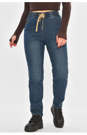 Джинси жіночі однотонні темно-синього кольору 9131 208426C