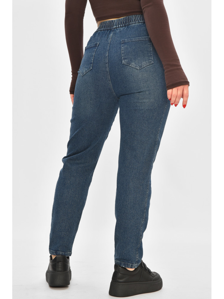 Джинси жіночі однотонні темно-синього кольору 9131 208426C