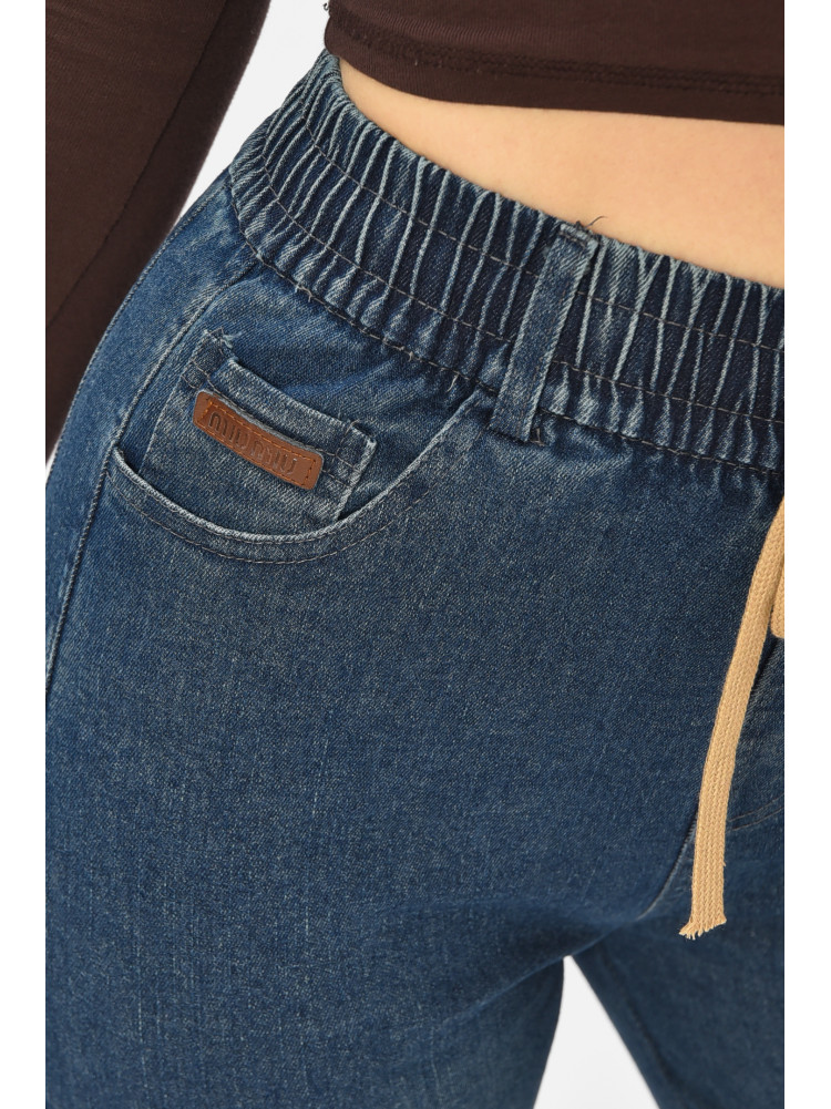 Джинси жіночі однотонні темно-синього кольору 9131 208426C