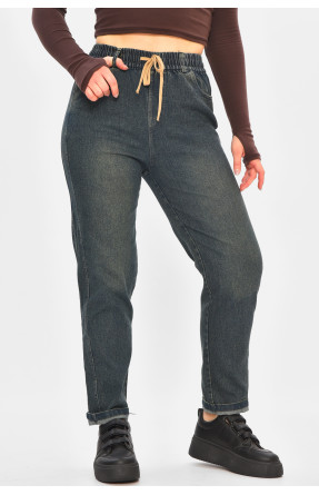 Джинси жіночі однотонні темно-синього кольору 9131 208427C Джинси жіночі однотонні темно-синього кольору 9131 208427C