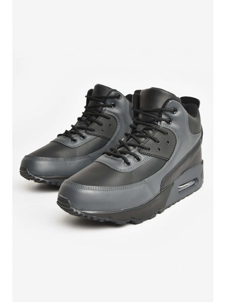 Кросівки чоловічі зимові чорно-сірого кольору А801-8L 208432C