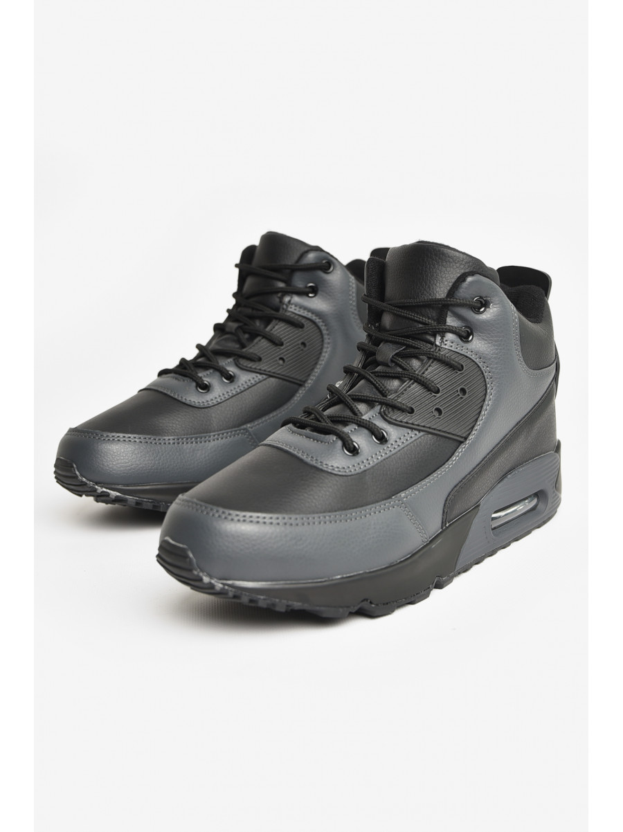Кросівки чоловічі зимові чорно-сірого кольору А801-8L 208432C