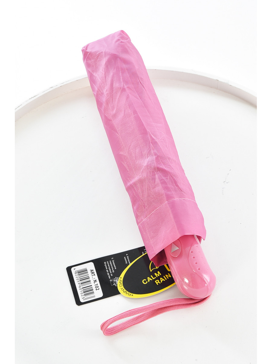 Зонт полуавтомат розового цвета 102 208436C