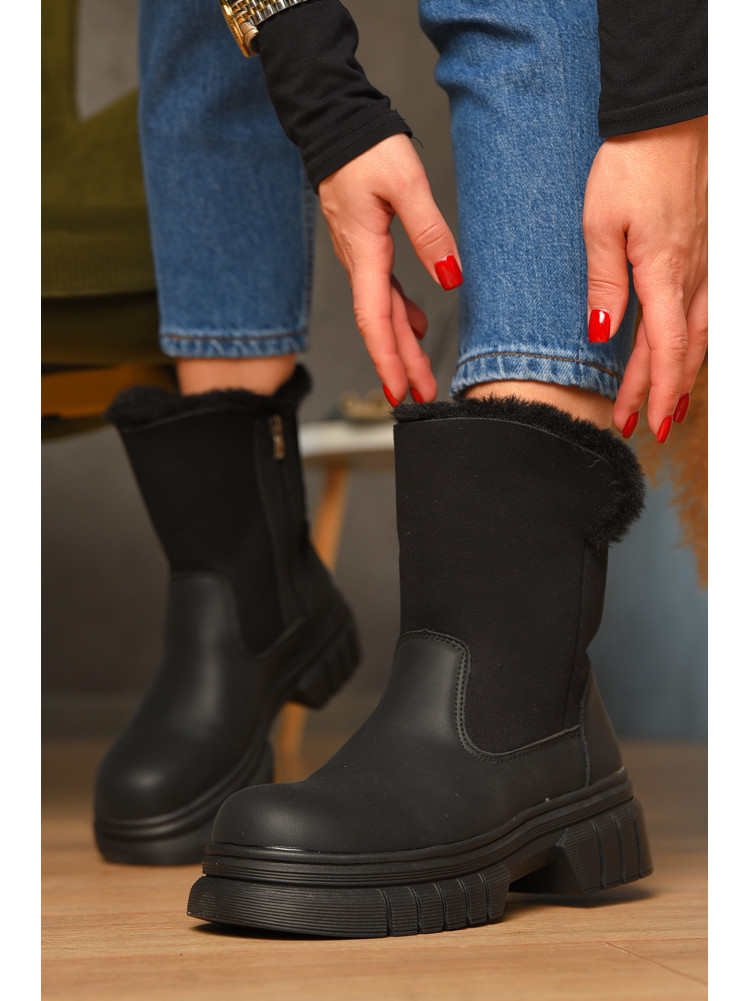 Ботинки женские зимние черного цвета 808-1 208441C