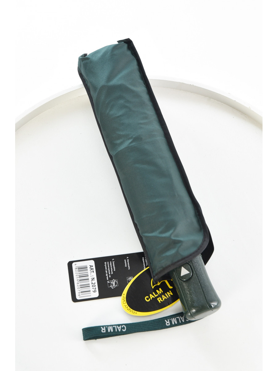 Зонт полуавтомат тёмно-зеленого цвета 2079 208444C