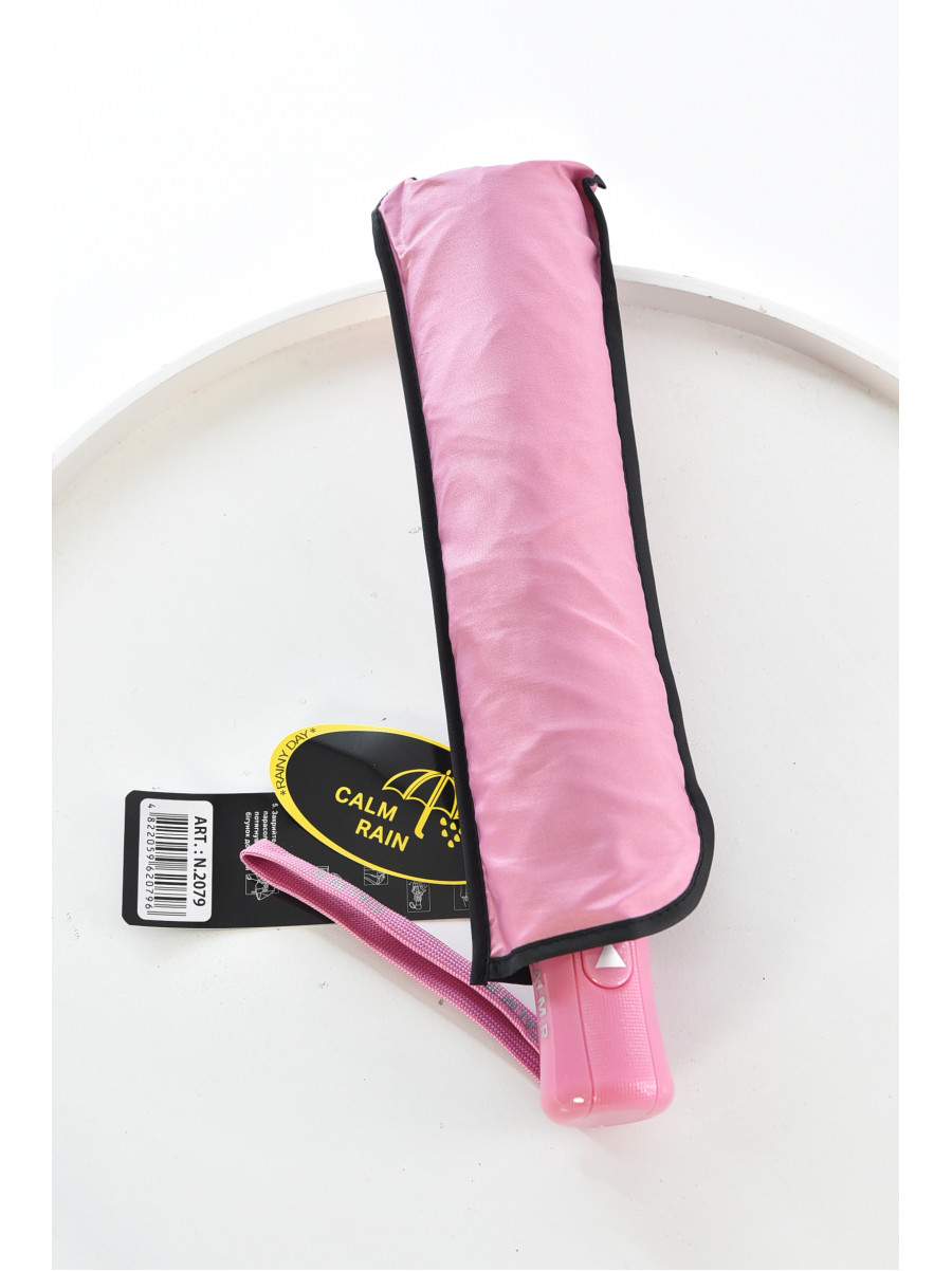 Зонт полуавтомат розового цвета 2079 208447C