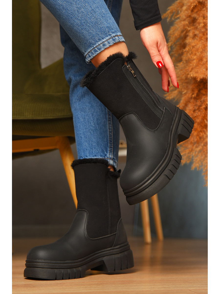 Ботинки женские зимние черного цвета 501-1 208451C