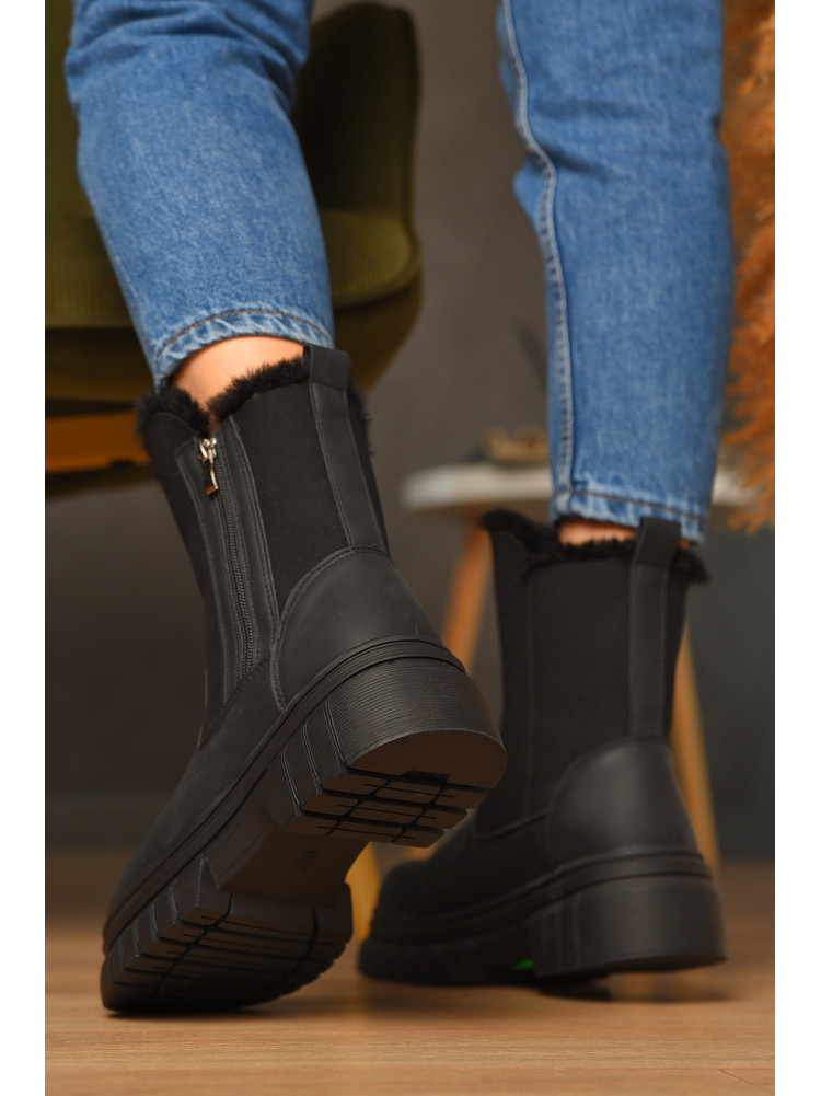 Ботинки женские зимние черного цвета 501-1 208451C