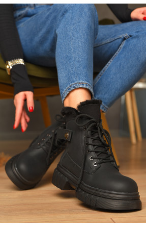 Ботинки женские зимние черного цвета 802-1 208453C Ботинки женские зимние черного цвета 802-1 208453C