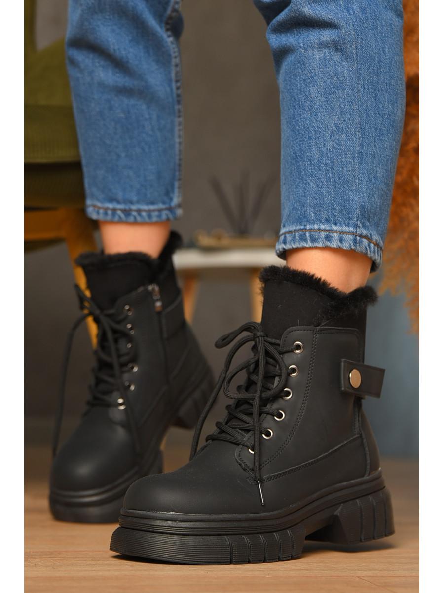 Ботинки женские зимние черного цвета 802-1 208453C