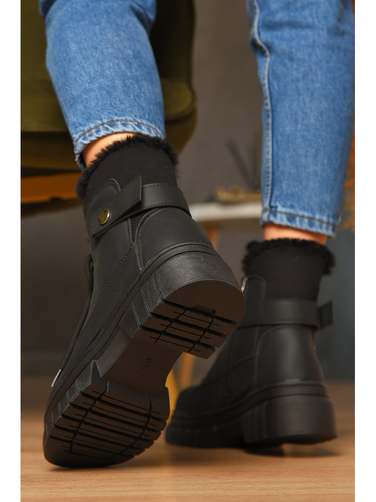 Ботинки женские зимние черного цвета 802-1 208453C