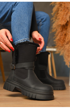 Ботинки женские зимние черного цвета 803-1 208455C Ботинки женские зимние черного цвета 803-1 208455C