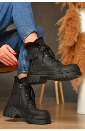 Ботинки женские зимние черного цвета 802-2 208458C Ботинки женские зимние черного цвета 802-2 208458C