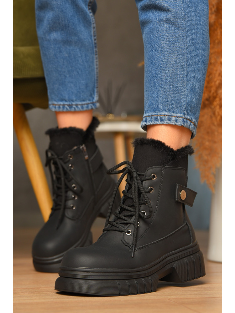 Ботинки женские зимние черного цвета 802-2 208458C
