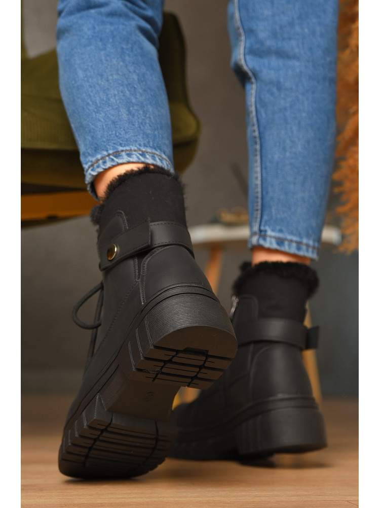 Ботинки женские зимние черного цвета 802-2 208458C